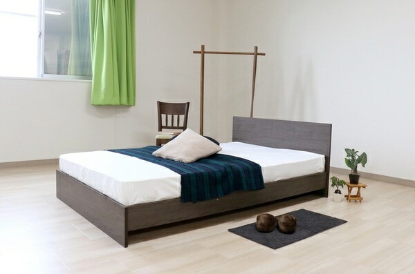 ベッド ダブル 約幅146cm アッシュブラウン ポケットコイルマットレス付き bred-panel 組立式 ベッドフレーム ベッド ダブル 約幅146cm アッシュブラウン ポケットコイルマットレス付き bred-panel 組立式 ベッドフレーム