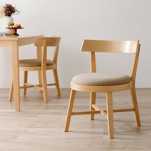 丸型ダイニングチェア 2脚 セット 北欧風 木製 ダイニング リビングチェア デザイン キッチン デスク 食卓イス 同色2脚セット