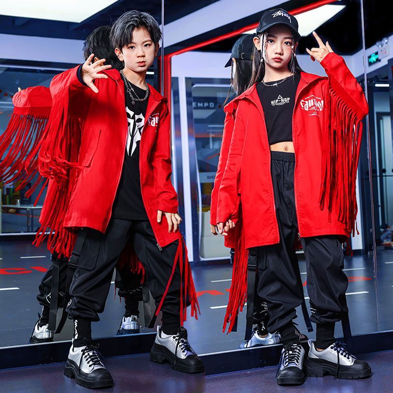 六一子供の新年の公演服男の子のヒップホップの街のダンスのスーツのhiphopのフレームの子供のダンスのショーの服