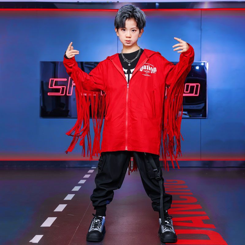 六一子供の新年の公演服男の子のヒップホップの街のダンスのスーツのhiphopのフレームの子供のダンスのショーの服