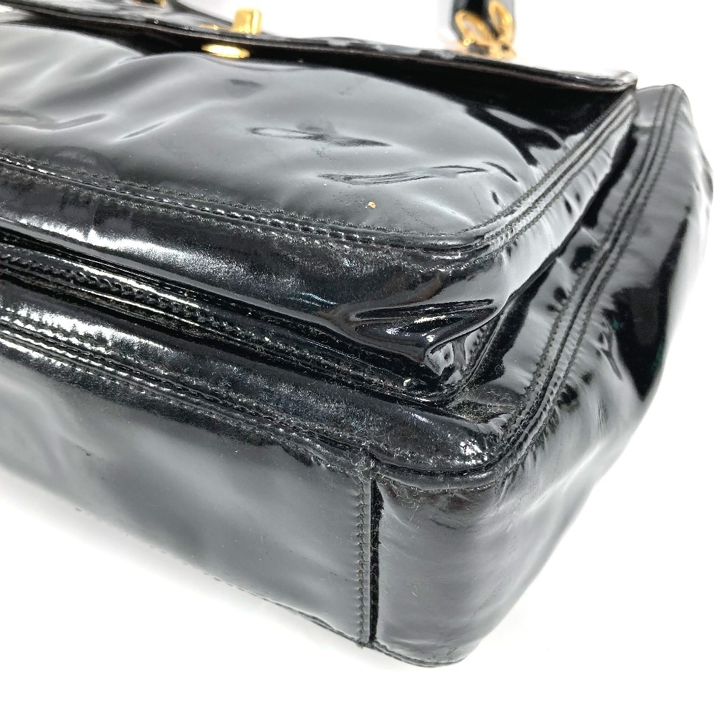 ショルダーバッグ A08036 CC ココマーク ロゴ カバン トートバッグ チェーン エナメル ブラック ショルダーバッグ A08036 CC ココマーク ロゴ カバン トートバッグ チェーン エナメル ブラック