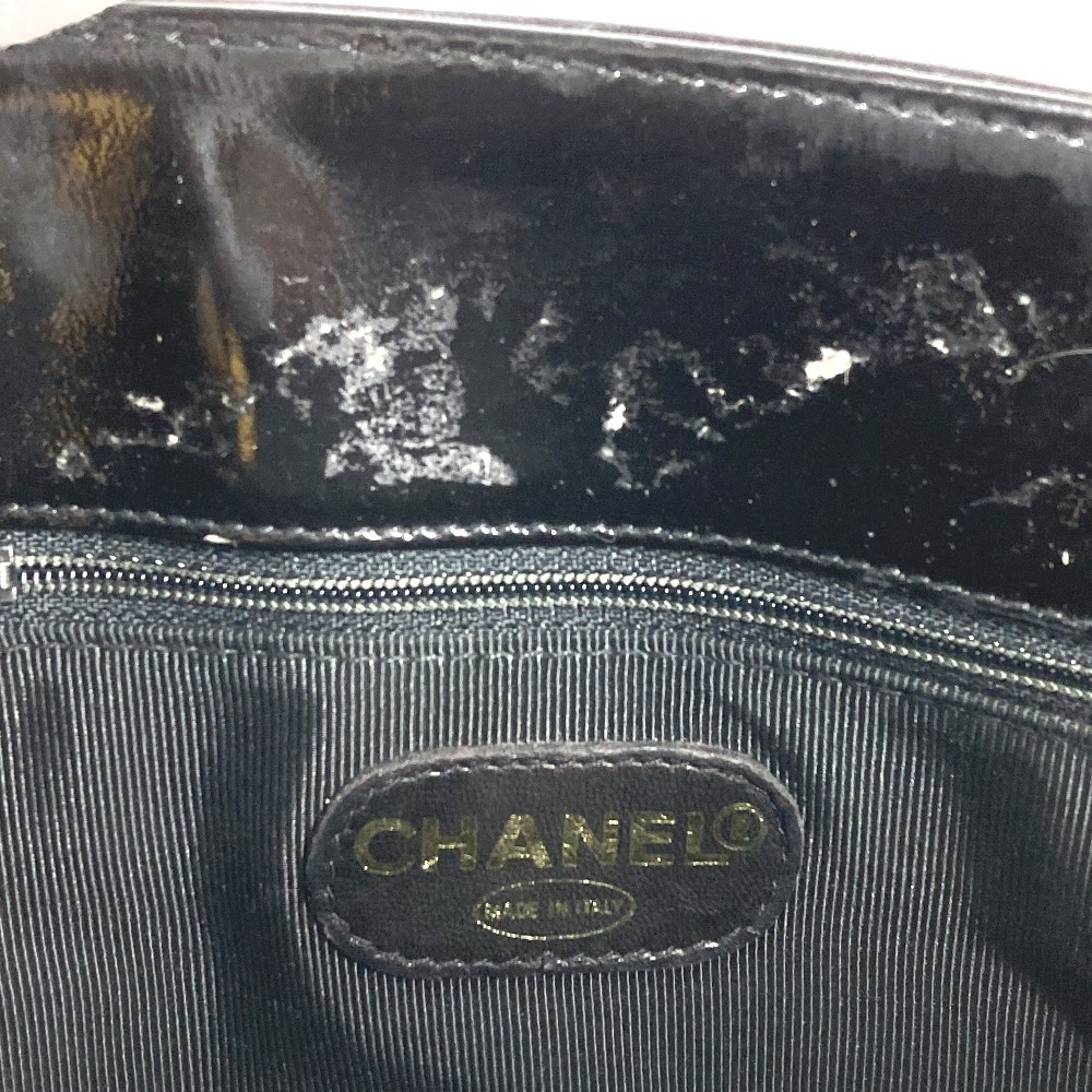 ショルダーバッグ A08036 CC ココマーク ロゴ カバン トートバッグ チェーン エナメル ブラック ショルダーバッグ A08036 CC ココマーク ロゴ カバン トートバッグ チェーン エナメル ブラック