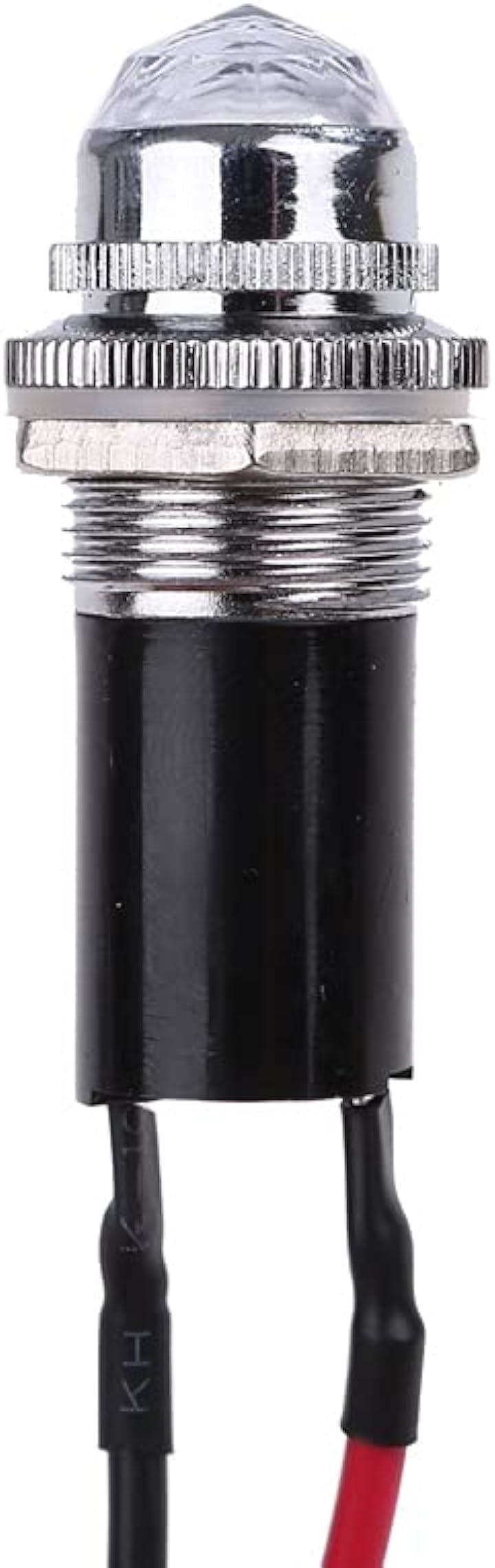 24V LED パイロット ランプ ダイヤカット 20個セット 16mm 16φ インジケーター ライト シグナル カスタム パーツ 汎用品( ホワイト)