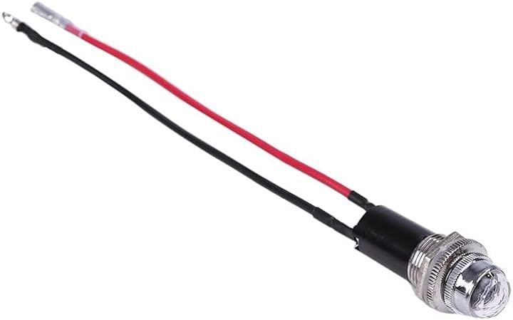 24V LED パイロット ランプ ダイヤカット 20個セット 16mm 16φ インジケーター ライト シグナル カスタム パーツ 汎用品( ホワイト)