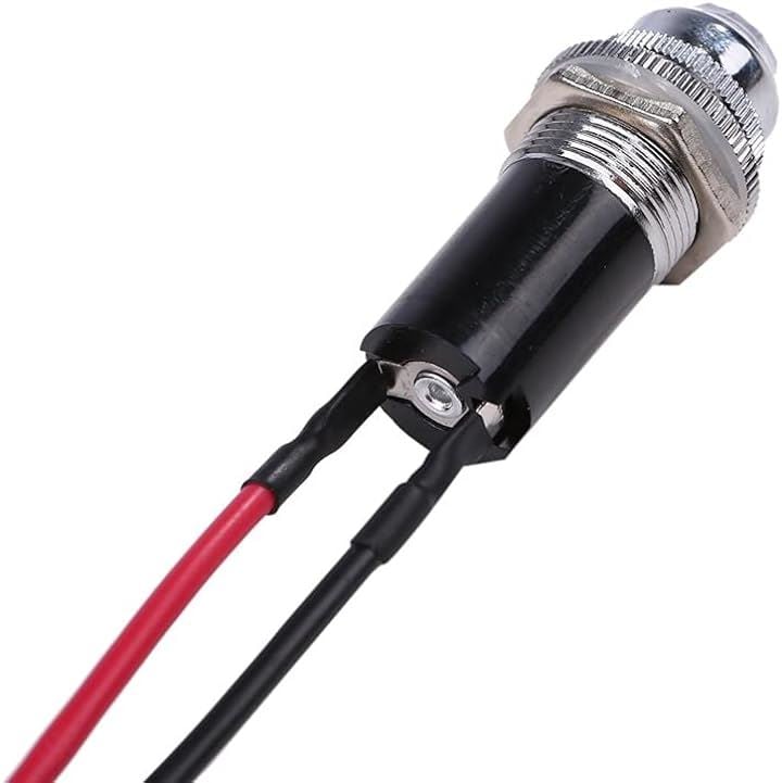 24V LED パイロット ランプ ダイヤカット 20個セット 16mm 16φ インジケーター ライト シグナル カスタム パーツ 汎用品( ホワイト)