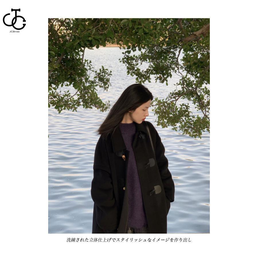 ダッフルコート レディース 冬コート 高級感 ステンカラーコート ダッフルボタン ラシャコート アウター キレイめ コート ロング お洒落 ロングコート