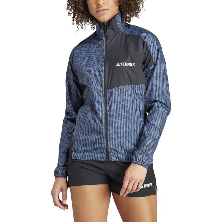 テレックス トレイルランニング ウインドジャケット（レディース） M ワンダースティール×ブラック #BVC71-IA1808