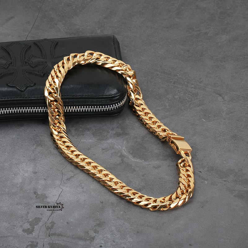 ステンレス ダブル喜平ネックレス [n310-gold-16mm]