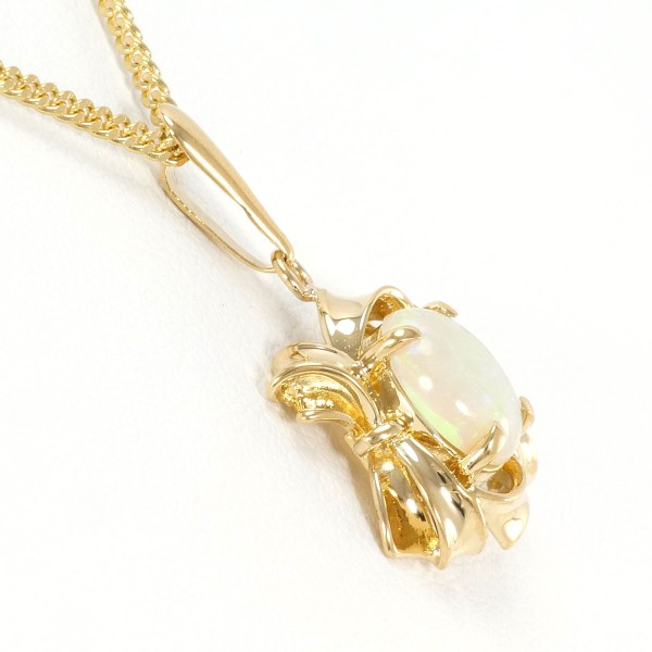 K18 18金 YG イエローゴールド ネックレス オパール 約40cm ジュエリー 中古