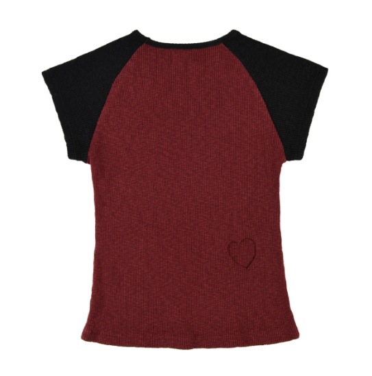 【aeae】 I LOVE TEDDY TEE : BURGANDY 【aeae】 I LOVE TEDDY TEE : BURGANDY