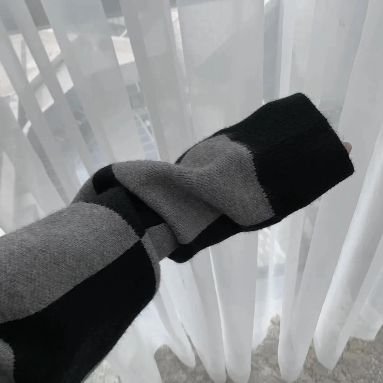 チェック セーター+カジュアルパンツ 2点セット メンズファッション セットアップ 長袖ニット