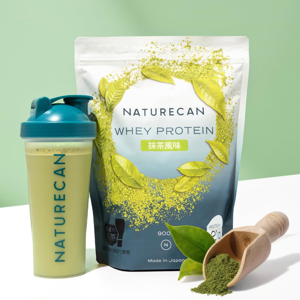 Naturecan ホエイプロテイン (900g / 30食分 / プロテイン 21g)(WPC/抹茶味/国産抹茶使用) ダイエット/低糖質/低脂質