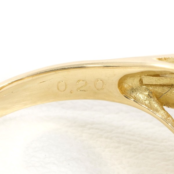 K18 18金 YG リング 11号 パール(真珠) 約8mm ダイヤ 0.20 ジュエリー 中古 K18 18金 YG リング 11号 パール(真珠) 約8mm ダイヤ 0.20 ジュエリー 中古