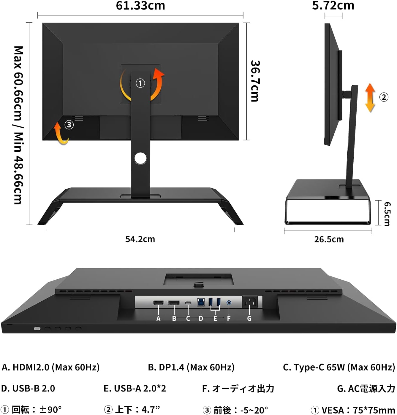 モニター INNOCN 27C1U Super 4K 27インチ 3840 x 2160 UHD IPS 非光沢 画面分割機能 家用 ビジネス USB-A・U 27C1U Super/4K/ IPS