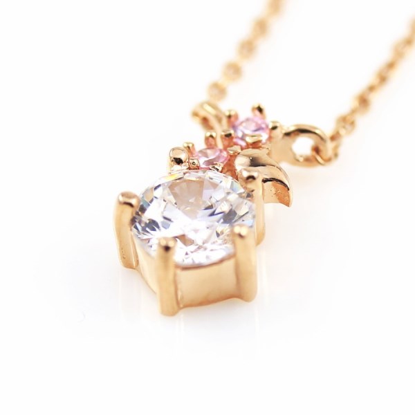 TirrLirr ティルリル レディース　シルバー キュービック ジルコニア ネックレス TNS-112 アクセサリー　ペンダント　ピンクゴールド カラー　芸能人　着用　雑誌　掲載　ブランド　ジュエリ