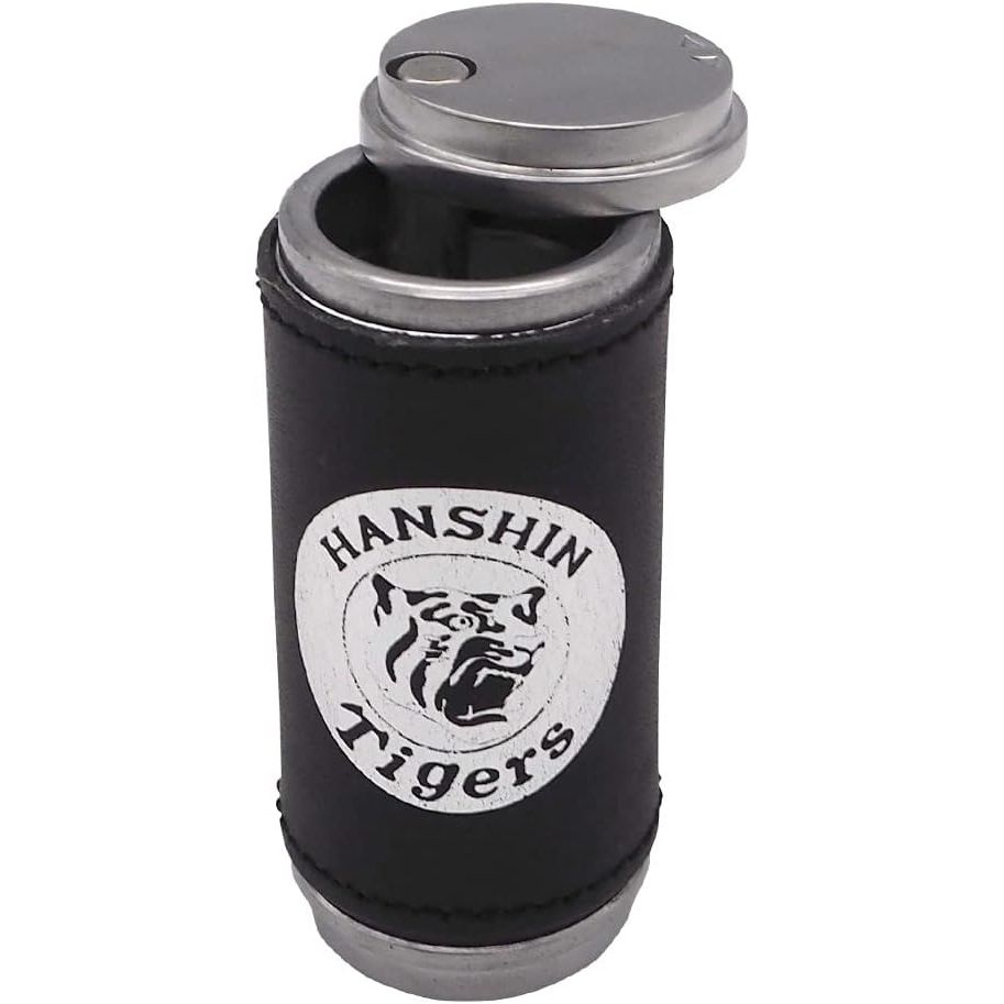 阪神タイガース 携帯灰皿本革巻きシリンダー ナスカン付き HTA-SV シルバー 阪神タイガース 携帯灰皿本革巻きシリンダー ナスカン付き HTA-SV シルバー