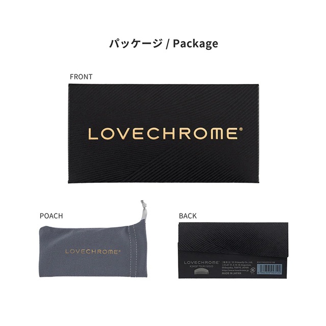コーム くし ツキ ゴールド 24K GP ケース LOVECHROME メンズ 高級 髪サラサラ コンパクト 前髪 レディース 日本製 携帯 フケ 細かい 静電気 櫛 持ち運び ギフト