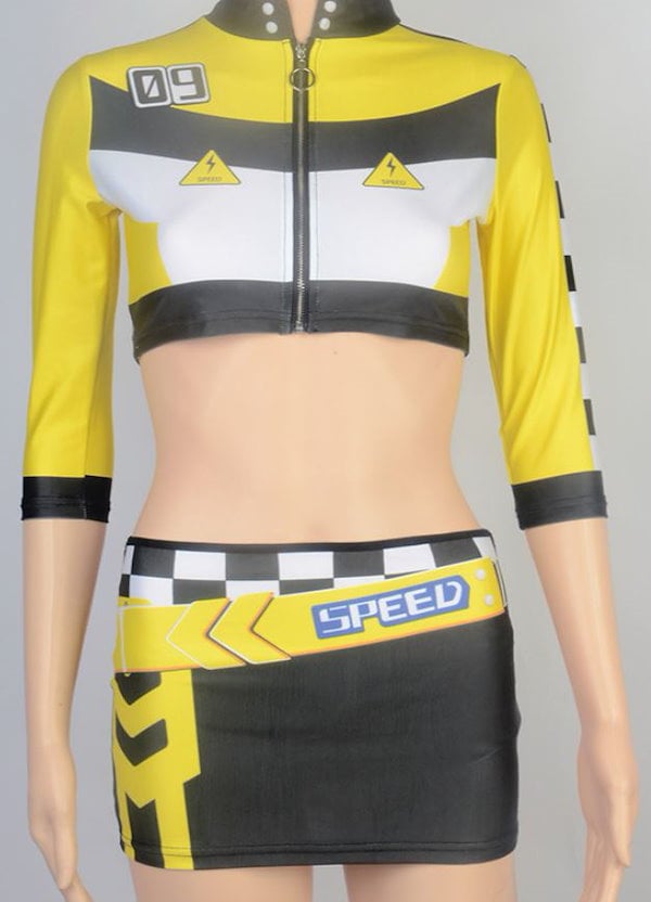 スペイン製 クストバルセロナ ミニスカート レーシング レースクィーン コスプレ Amazon.co.jp: BRTE レースクイーン コスプレ セクシー 2点