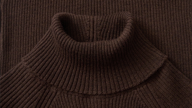 【POTTERY】 W HIGH NECK HALF SLEEVE KNIT : BROWN 【POTTERY】 W HIGH NECK HALF SLEEVE KNIT : BROWN