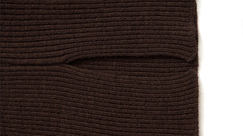 【POTTERY】 W HIGH NECK HALF SLEEVE KNIT : BROWN 【POTTERY】 W HIGH NECK HALF SLEEVE KNIT : BROWN