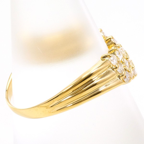 K18 18金 YG イエローゴールド リング 指輪 14号 ダイヤ 0.50 ジュエリー 中古 K18 18金 YG イエローゴールド リング 指輪 14号 ダイヤ 0.50 ジュエリー 中古