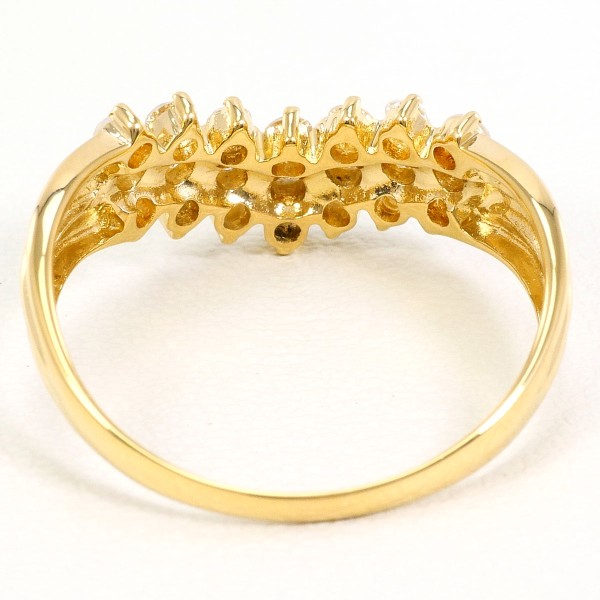 K18 18金 YG イエローゴールド リング 指輪 14号 ダイヤ 0.50 ジュエリー 中古 K18 18金 YG イエローゴールド リング 指輪 14号 ダイヤ 0.50 ジュエリー 中古