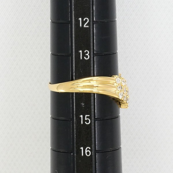K18 18金 YG イエローゴールド リング 指輪 14号 ダイヤ 0.50 ジュエリー 中古 K18 18金 YG イエローゴールド リング 指輪 14号 ダイヤ 0.50 ジュエリー 中古