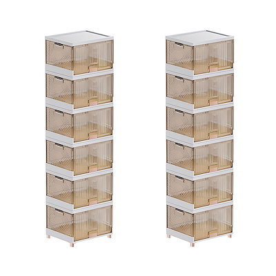 【国内即日発送】【2個セット】収納ボックス 6段 組み合わせ自由 前開き 折りたたみ シューズボックス 衣装ケース 大容量 押し入れ収納ケース クリアボックス 蓋付き おもちゃ 衣折り畳み おしゃれ 【国内即日発送】【2個セット】収納ボックス 6段 組み合わせ自由 前開き 折りたたみ シューズボックス 衣装ケース 大容量 押し入れ収納ケース クリアボックス 蓋付き おもちゃ 衣折り畳み おしゃれ