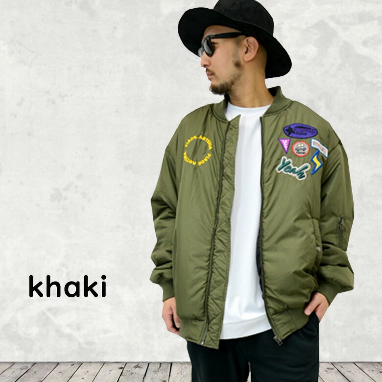 中綿ジャケット MA-1 MA1 ビッグシルエット オーバーサイズ ワッペン 刺繍 エムエーワン ブルゾン ゆったり パデッドボンバージャケット 中綿ジャケット MA-1 MA1 ビッグシルエット オーバーサイズ ワッペン 刺繍 エムエーワン ブルゾン ゆったり パデッドボンバージャケット