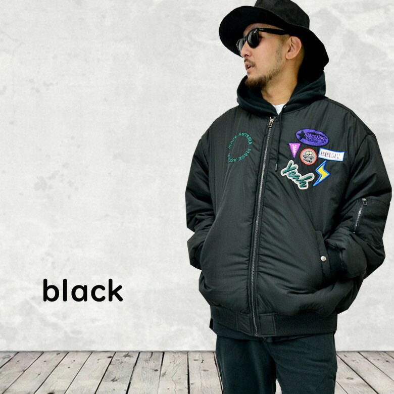 中綿ジャケット MA-1 MA1 ビッグシルエット オーバーサイズ ワッペン 刺繍 エムエーワン ブルゾン ゆったり パデッドボンバージャケット 中綿ジャケット MA-1 MA1 ビッグシルエット オーバーサイズ ワッペン 刺繍 エムエーワン ブルゾン ゆったり パデッドボンバージャケット