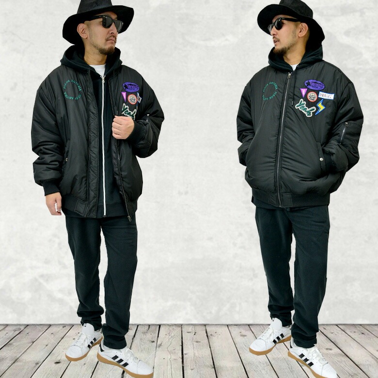 中綿ジャケット MA-1 MA1 ビッグシルエット オーバーサイズ ワッペン 刺繍 エムエーワン ブルゾン ゆったり パデッドボンバージャケット 中綿ジャケット MA-1 MA1 ビッグシルエット オーバーサイズ ワッペン 刺繍 エムエーワン ブルゾン ゆったり パデッドボンバージャケット