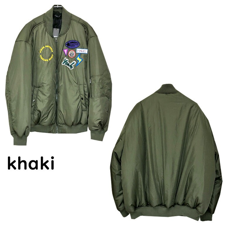中綿ジャケット MA-1 MA1 ビッグシルエット オーバーサイズ ワッペン 刺繍 エムエーワン ブルゾン ゆったり パデッドボンバージャケット 中綿ジャケット MA-1 MA1 ビッグシルエット オーバーサイズ ワッペン 刺繍 エムエーワン ブルゾン ゆったり パデッドボンバージャケット