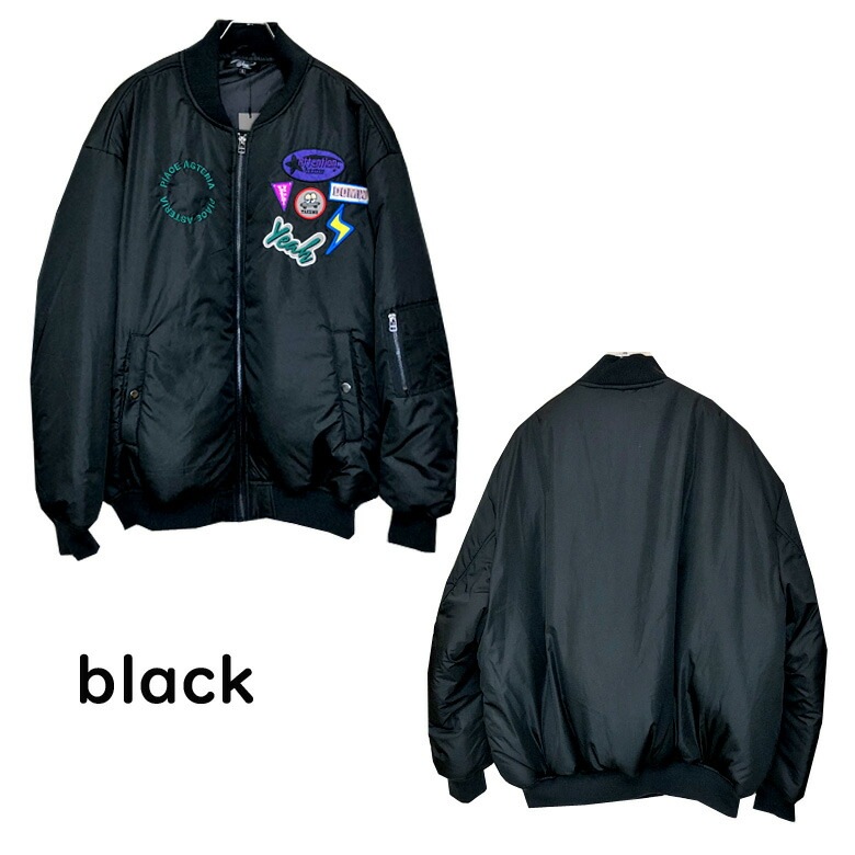 中綿ジャケット MA-1 MA1 ビッグシルエット オーバーサイズ ワッペン 刺繍 エムエーワン ブルゾン ゆったり パデッドボンバージャケット 中綿ジャケット MA-1 MA1 ビッグシルエット オーバーサイズ ワッペン 刺繍 エムエーワン ブルゾン ゆったり パデッドボンバージャケット