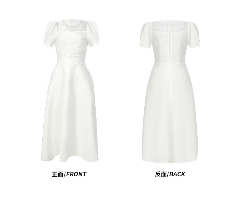 【JY.上品】 2024秋新品 お姫様 白ワンピース ドレス パーティー キャバ 大人 同窓会 披露宴 卒業式 結婚式 演奏会 ウェディング 二次会 メガ割
