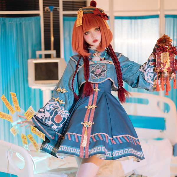 キョンシー コスプレ ハロウィン 仮装 ロリータ Qoo10] 大人気 ハロウィン コスプレ ロリータ