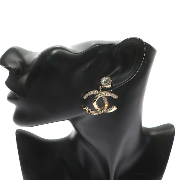 Qoo10] CHANEL 【極美品】ココマーク ラインストーンピア