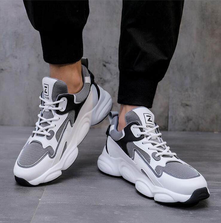 春秋冬 2色選べる スニーカー メンズ 厚底 紳士靴 ランニング スニーカー メンズ 紐靴 ジョギング シューズ 幅広 軽量 スポーツシューズ ダッドスニーカー メンズ スニーカー 厚底 シューズ ス