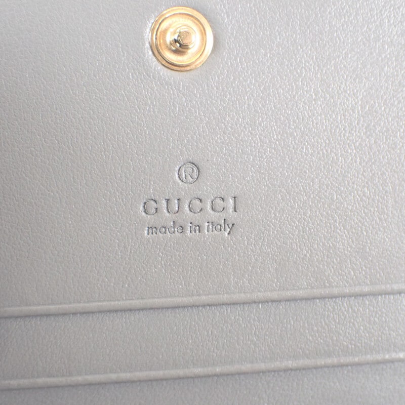 GGマトラッセ ウォレット 723786_UM8IG カードケース グレー ゴールド金具 レディース【SAランク】 GGマトラッセ ウォレット 723786_UM8IG カードケース グレー ゴールド金具 レディース【SAランク】