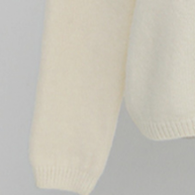 Click & Funny Mule ローズウールネックニット Click & Funny Mule ローズウールネックニット