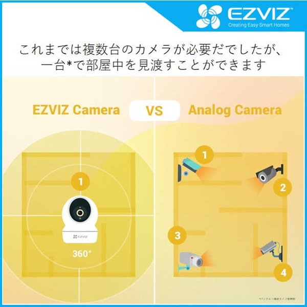 Qoo10] EZVIZ EZVIZ 屋外用防犯カメラ パンチルト