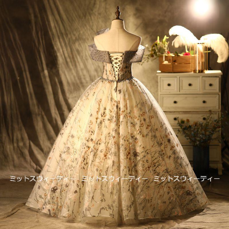 演奏会 花柄 ステージ カラードレス ウェディングドレス プリンセスラインドレス ロングドレス 発表会 パーティードレス 主役 高級 ゴールド ゴージャス 姫系-266 演奏会 花柄 ステージ カラードレス ウェディングドレス プリンセスラインドレス ロングドレス 発表会 パーティードレス 主役 高級 ゴールド ゴージャス 姫系-266