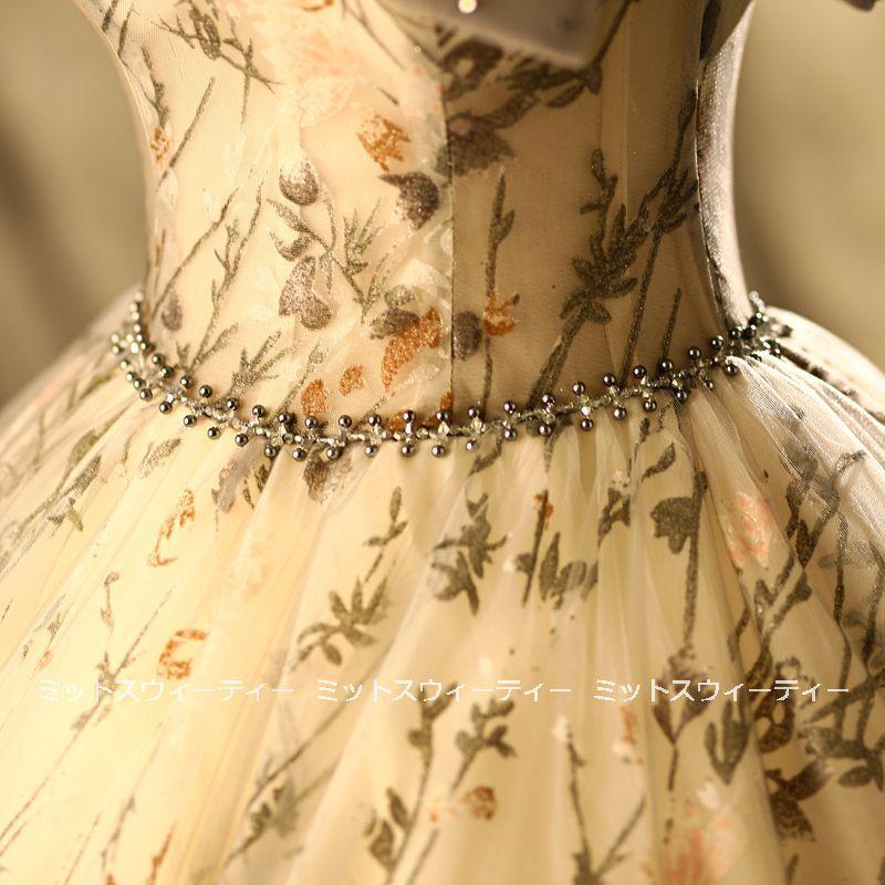 演奏会 花柄 ステージ カラードレス ウェディングドレス プリンセスラインドレス ロングドレス 発表会 パーティードレス 主役 高級 ゴールド ゴージャス 姫系-266 演奏会 花柄 ステージ カラードレス ウェディングドレス プリンセスラインドレス ロングドレス 発表会 パーティードレス 主役 高級 ゴールド ゴージャス 姫系-266