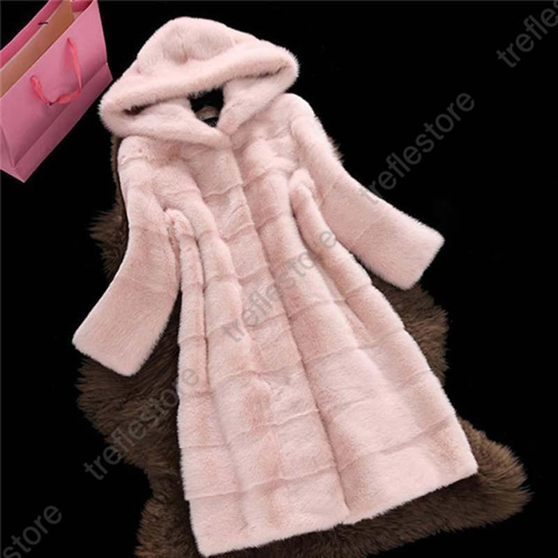 ファーコート レディース 毛皮コート トップス フード付き ロング フェイクファー 無地 カジュアル ゆったり 厚手 保温 母の日 プレゼント 秋冬