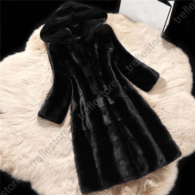 ファーコート レディース 毛皮コート トップス フード付き ロング フェイクファー 無地 カジュアル ゆったり 厚手 保温 母の日 プレゼント 秋冬