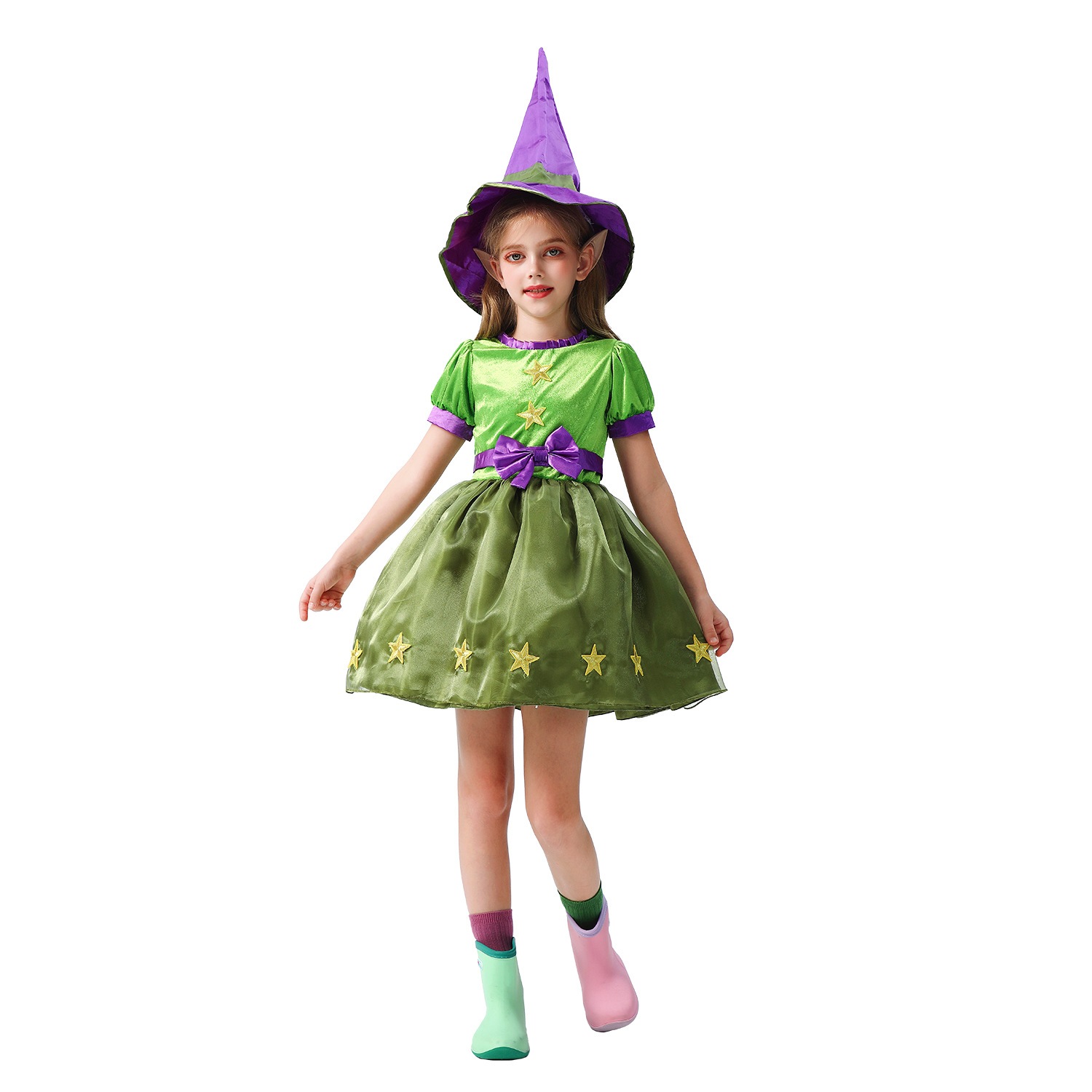 子供の日ハロウィン子供用エルフパフォーマンスドレスコスプレ花妖精ステージプリンセスドレスパフォーマンスコスチューム 子供の日ハロウィン子供用エルフパフォーマンスドレスコスプレ花妖精ステージプリンセスドレスパフォーマンスコスチューム