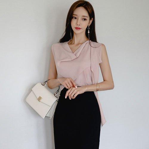 キャバドレス ナイトドレス ミディアムドレス セットアップ ツーピース フレア Aライン ハイウエスト ノースリーブ シフォン ドレープ レディース グラシア