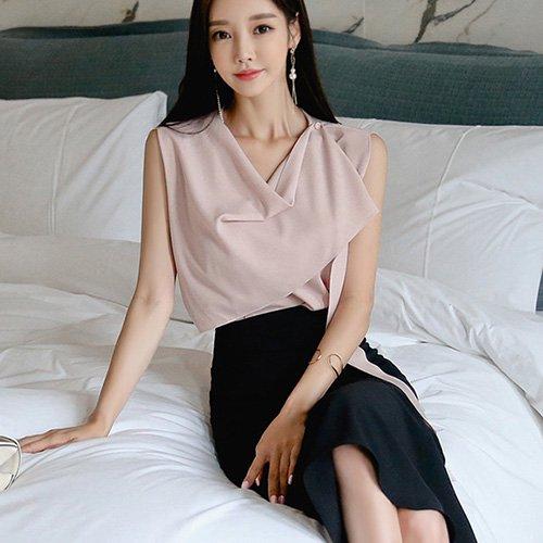 キャバドレス ナイトドレス ミディアムドレス セットアップ ツーピース フレア Aライン ハイウエスト ノースリーブ シフォン ドレープ レディース グラシア