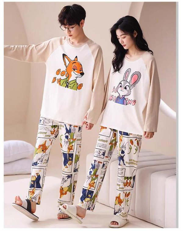 Qoo10] キャラクター ペアパジャマ ルームウェア