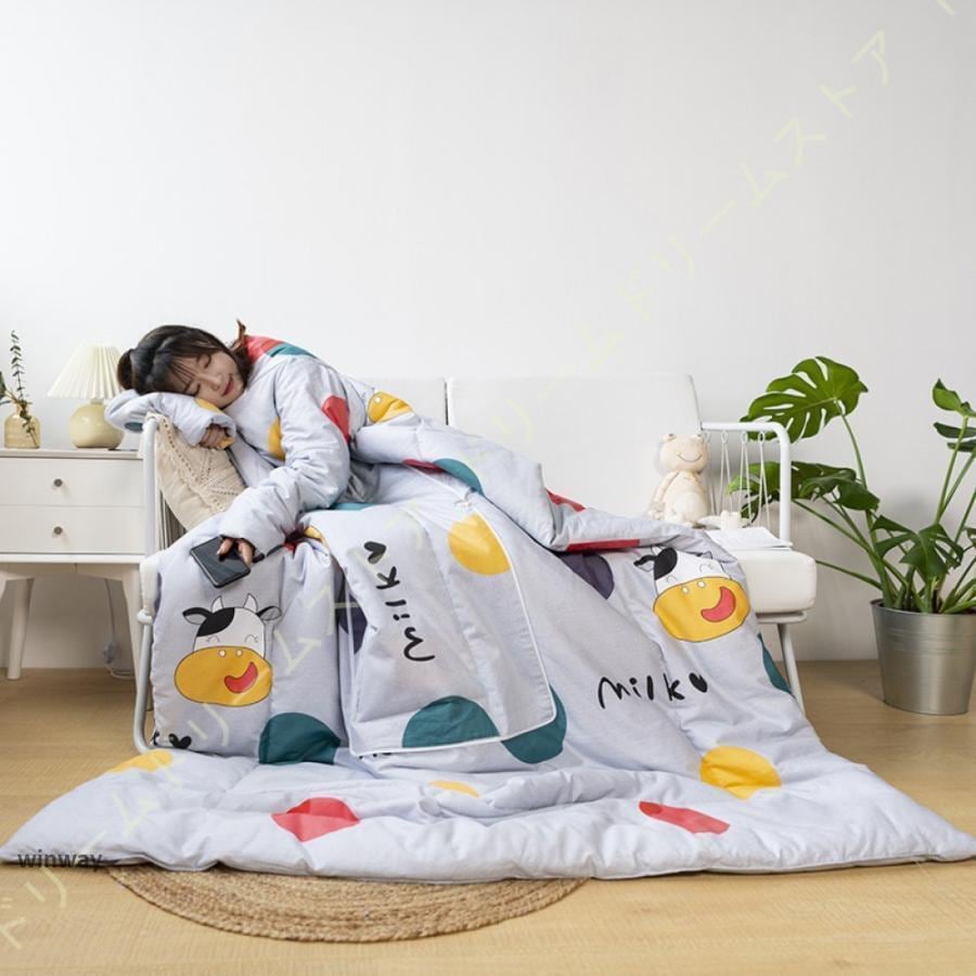 袖付き毛布 長袖 部屋着 ウェア レディースメンズ大人子供 防寒 かわいい 発熱 ゲーミング 保温 服 オーバーサイズ 着る毛布 肌触り フード付き