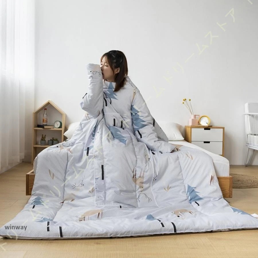 袖付き毛布 長袖 部屋着 ウェア レディースメンズ大人子供 防寒 かわいい 発熱 ゲーミング 保温 服 オーバーサイズ 着る毛布 肌触り フード付き